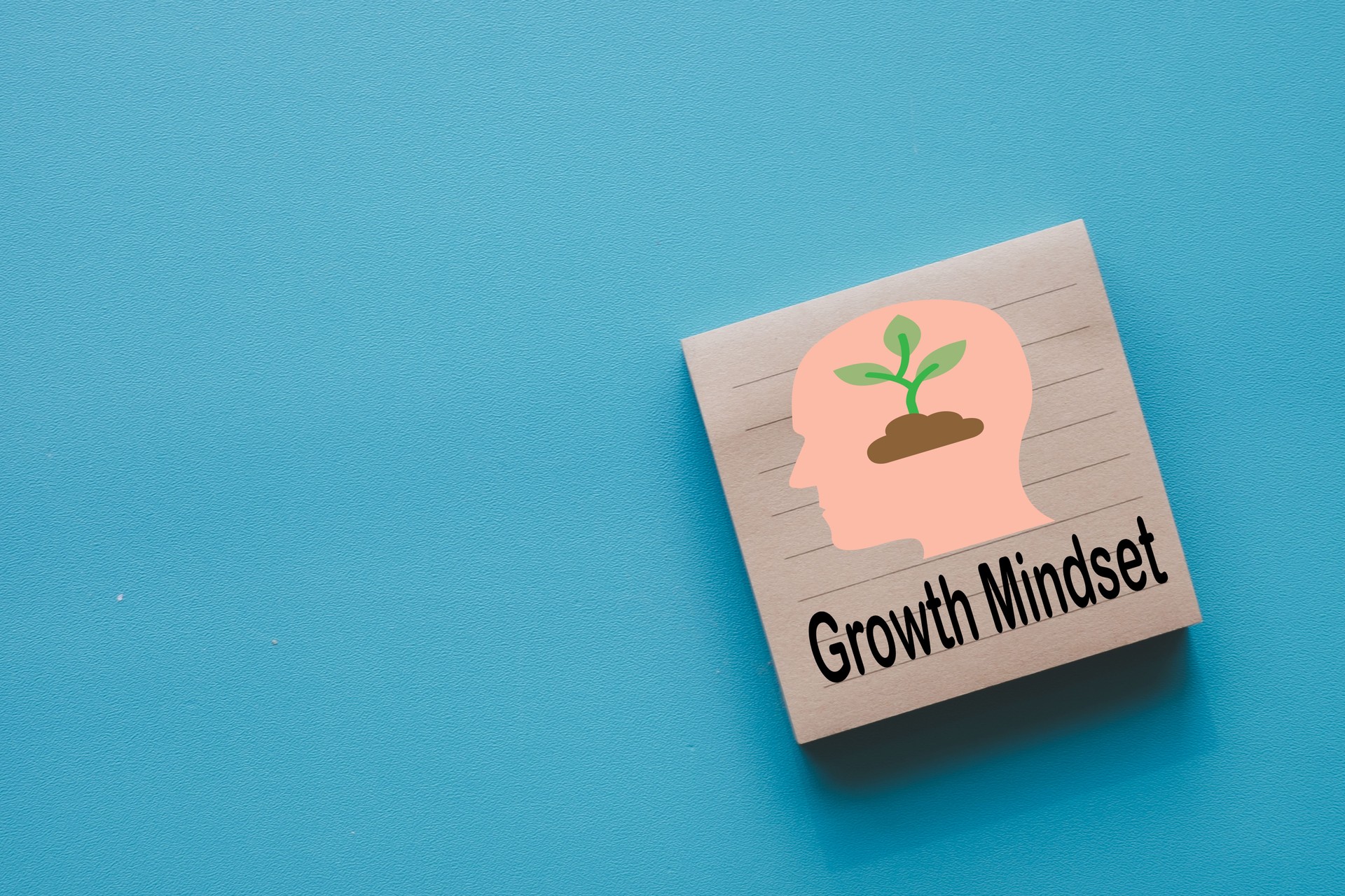 Growth Mindset on sticky note.